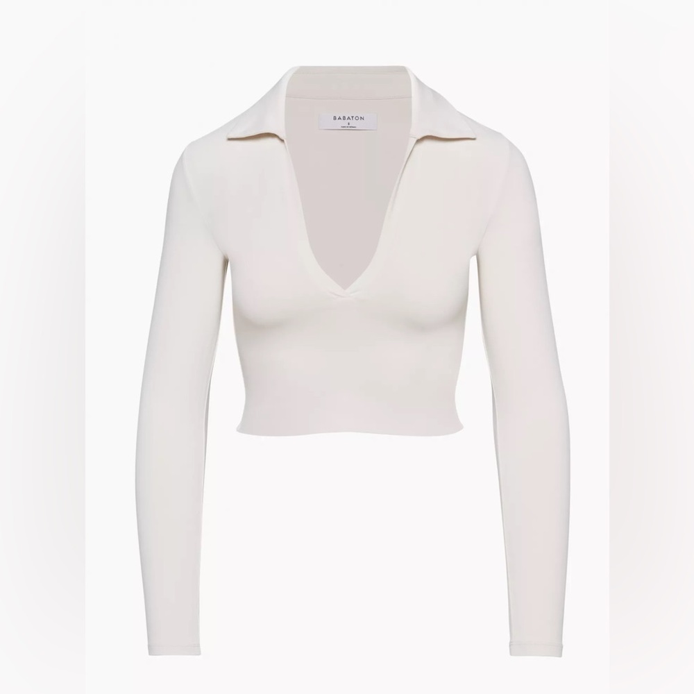 Babaton contour polo long sleeved top